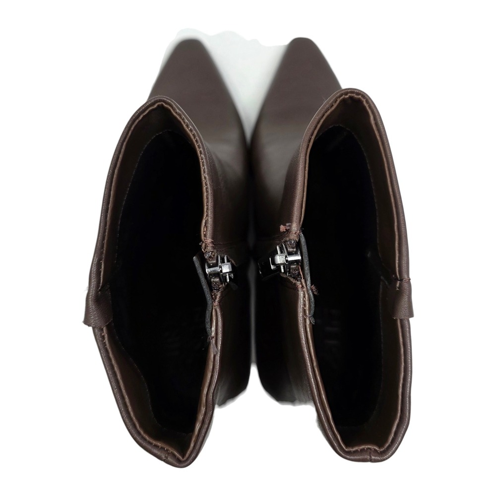 Naturalizer Bootie Brown Leather Ankle Boots Pointed Toe Kitten Heel 8.5M $190 - Picture 9 of 11